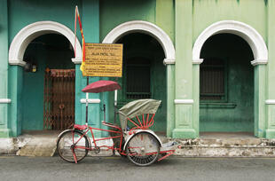 Häuserfassade in Penang 