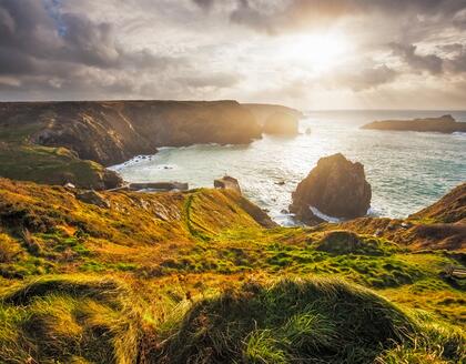 Küste Cornwall Herbst