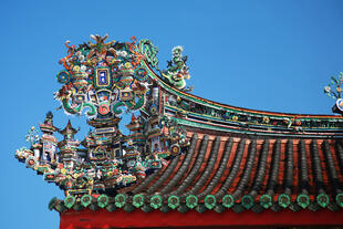 Ornamente am Khoo Kongsi Tempel 