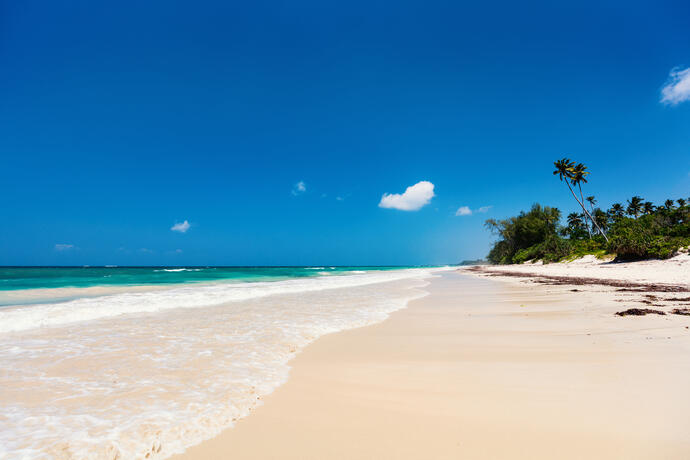 weißer Sandstrand