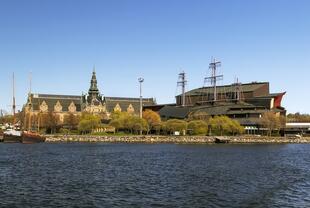 Blick auf das Vasa Museum auf Djurgården