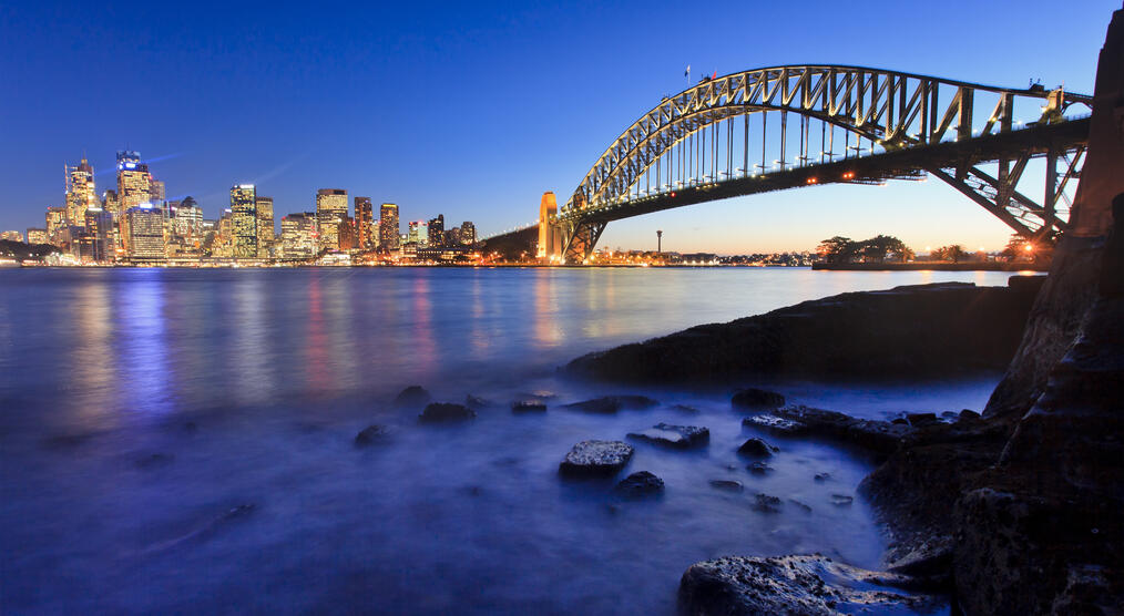 Harbour Bridge bei Sonnenuntergang 