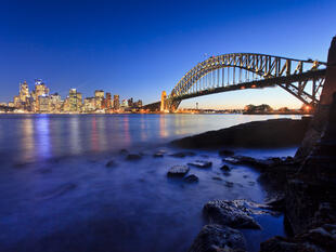 Harbour Bridge bei Sonnenuntergang 