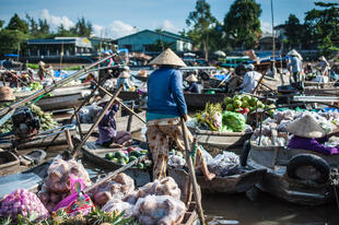 Schwimmender Markt Phong Dien