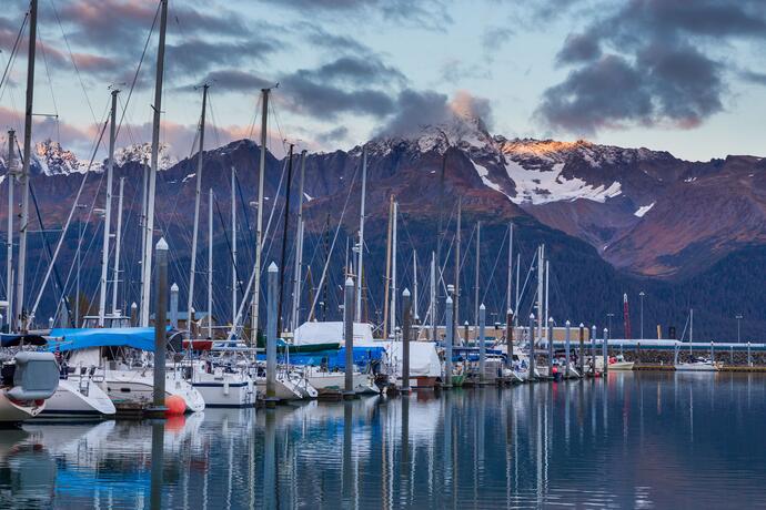 Seward Boote am Pier