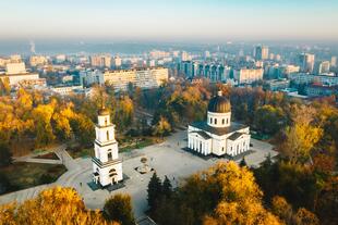 Sonnenuntergang in Chisinau