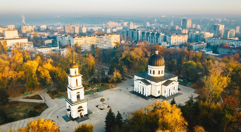 Sonnenuntergang in Chisinau