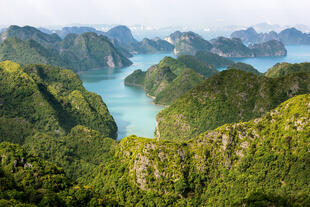 Blick auf die Halong Bucht