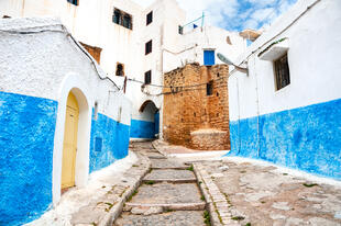 Berühmte Straßen von Kasbah Oudaia