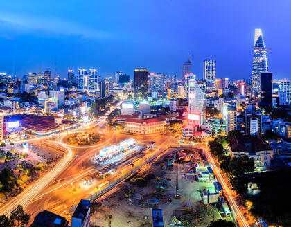 Blick auf Saigon