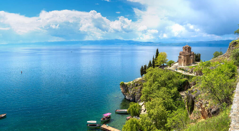 Weg zum Kloster am Ohrid See