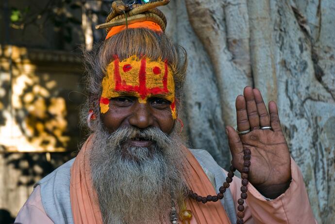 Ein Sadhu in Varanasi