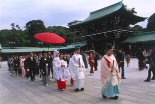 Japanische Hochzeit am Meiji Schrein 