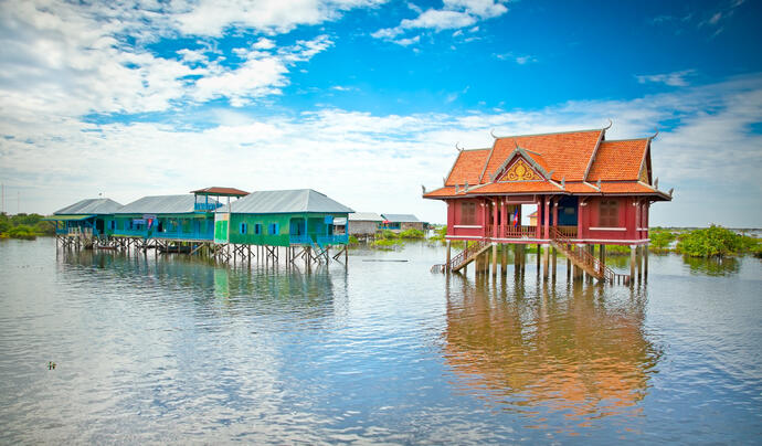 Stelzenhäuser Tonle Sap See