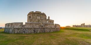 Pendennis Castle bei Sonnenuntergang