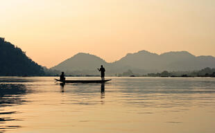 Fischer auf dem Mekong