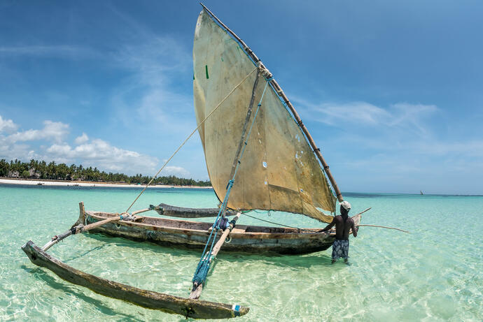 traditionelles Segelboot