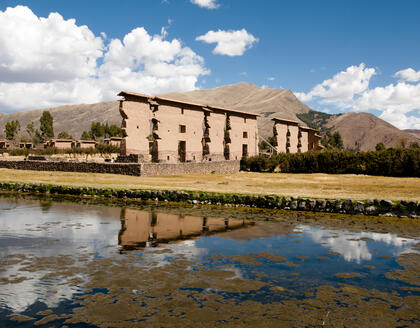 Blick auf den Tempel des Viracocha