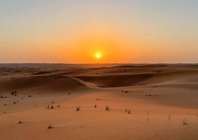 Sonnenuntergang Wahiba Sands