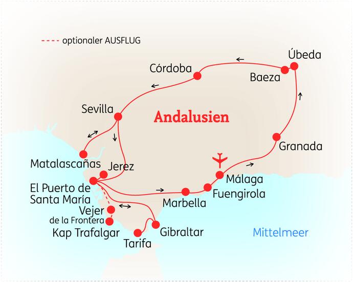 andalusia round trip