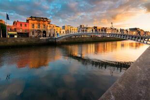 Sonnenuntergang in Dublin