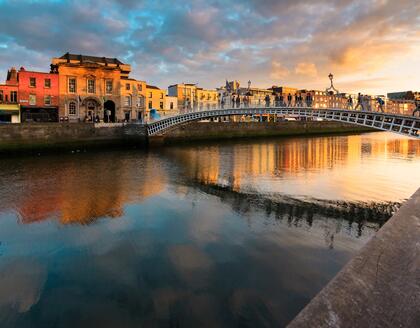 Sonnenuntergang in Dublin