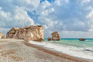 Blick auf Petra Tou Romiou