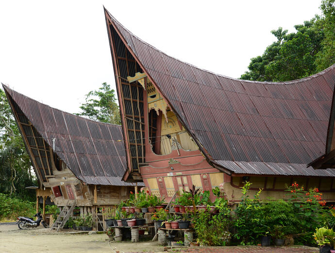 Batak Langhäuser Sumatra