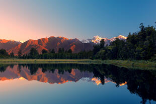 Sonnenuntergang am Lake Matheson