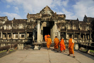 Mönche in Angkor Wat