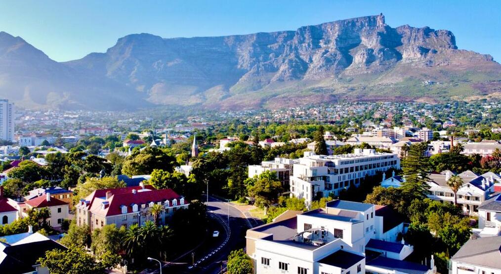 Blick von der Terasse auf den Tafelberg