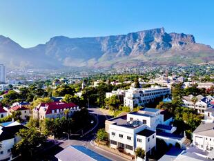 Blick von der Terasse auf den Tafelberg