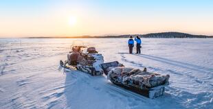 Schneemobilschlitten