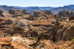 Blick auf die Landschaft im Isalo Nationalpark