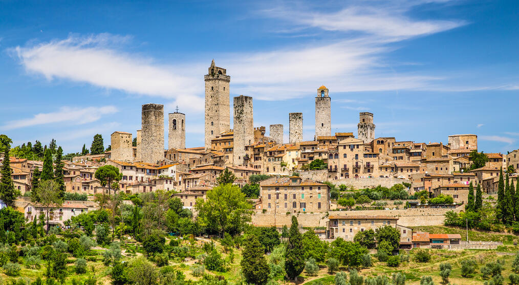 Blick auf San Gimignano