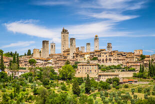 Blick auf San Gimignano