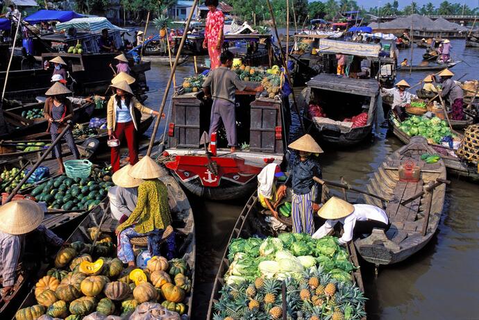 Cai Rang Schwimmender Markt 